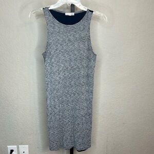 210 - Rag & Bone EUC Sleeveless Sweater Dress Navy Gray, Size Medium